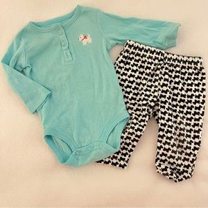 ⭐️4/$10 Carters Scottie Dog Set